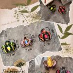 Ekskluzywna broszka handmade – unikatowy akcent w Twojej stylizacji. - Tył wykończony ekoskórą i solidnym zapięciem – trwałość i komfort noszenia.