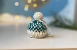 Ozdoba choinkowa, biało-ciemnozielona