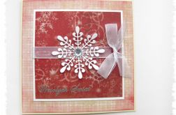 Kartka świąteczna ze śnieżynką