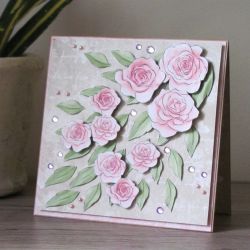 Róże akwarelowe - kartka okolicznościowa