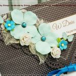 Kopertówka z okazji ślubu- brązy w turkusach - 