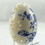 Jajko ażurowe "Niebieskie kwiaty" - teofano atelier, jajko