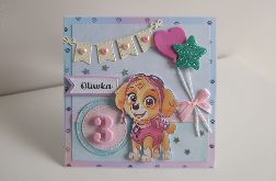 Personalizowana kartka na urodziny Paw Patrol Skye