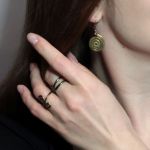 Wężyk - mosiężny pierścionek rozm. 16 (210305-02) - Słowiańska biżuteria