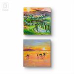 Kompozycja prac na płótnie Wlochy,  Toskania i Sycylia  - 