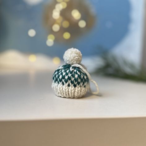 Ozdoba choinkowa, biało-ciemnozielona