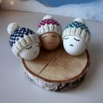 Czapeczki na jajka wielkanocne - zestaw 3 szt. - Czapeczki na jajka wielkanocne - zestaw 3 szt. (granat, malina, morski)