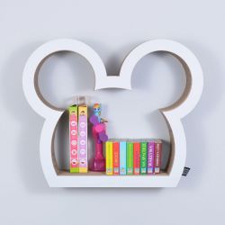 Półka na książki zabawki MYSZKA | biały