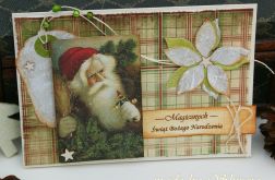 Wesołych Świąt- kartka z Mikołajem