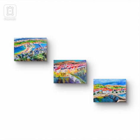 Tryptyk,  Wyspa Pag,  24x30x1 cm.