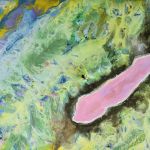 Kompozycja prac na płótnie,  Hillier- Whitsunday i bukowe zauroczenie,  50x40x2 cm. - 