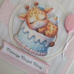 Kartka na urodziny, rocek żyrafa pastel - Kartka na urodziny, rocek żyrafa pastel