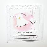 Kartka na Chrzest z szatką minimalistyczna - Kartka ręcznie robiona na Chrzest