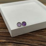 Kolczyki sztyfty Fioletowa Mgławica - 3