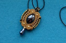 Naszyjnik-wisior Czerń & Złoto