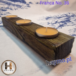 Świecznik drewniany SSB oliwka Franca No. 36 - 