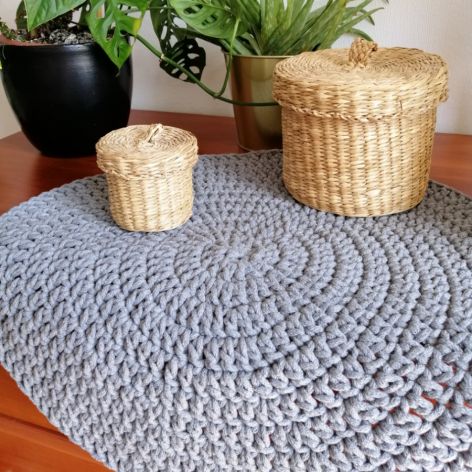 Podkładka na stół okrągła,pod talerz z sznurka.30cm