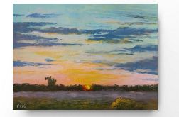 Pejzaż 3-praca formatu 18/24 cm .