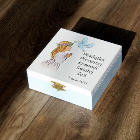 Personalizowane pudełko - prezent komunijny