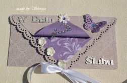 Kopertówka z okazji ślubu ' liliowe marzenia'