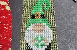 Skrzat Krasnal Św.Patryk zielony - Brelok zawieszka do kluczy torebki