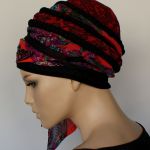 TATIANA, lekki turban - szarfa wiązana z boku głowy