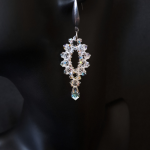 Długie Kolczyki Ślubne z Kryształków - biżuteria na wieczór panieński