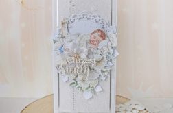 Kartka na chrzest pamiątka "Cherished" GOTOWA