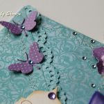 Kopertówka z okazji ślubu-'wrzosowo- turkusowo' - 