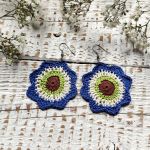Szydełkowane kolczyki - oko proroka. - 