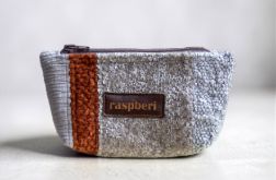 Mini szara kosmetyczka patchwork