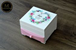 Szkatułka z lusterkiem - Kwiatowe serce