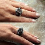 Kryształ w natarciu - rustykalny pierścionek
