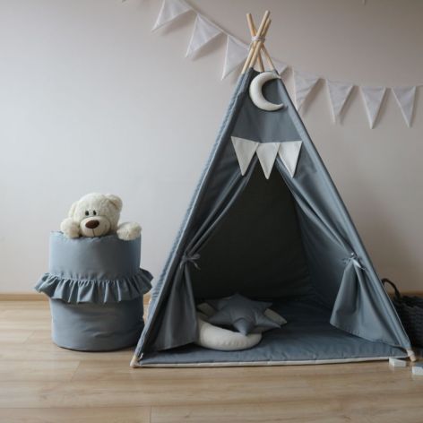 Namiot tipi - zestaw mata, poduszki, kosz