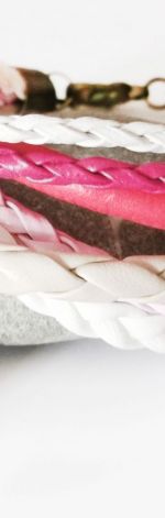 Pink with heart ! bransoletka