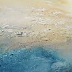 Blue lagoon 6, obraz abstrakcyjny ręcznie malowany do salonu - 
