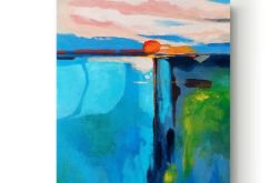 Krajobraz abstrakcyjny- obraz akrylowy formatu 80/50 cm