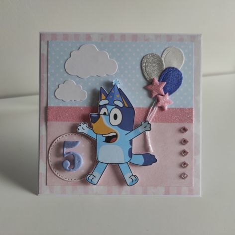 Kartka urodzinowa dla dziewczynki Blue