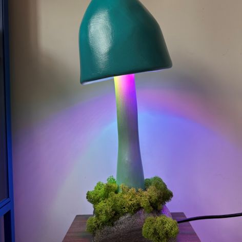 Podświetlany grzybek- lampka "Turkusik" 