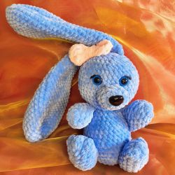 Niebieski Królik z kokardką