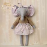 Słonik Elza w sweterku i spódniczce z opaską - 