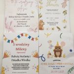 Zaproszenie ręcznie robione dla dziecka urodziny eko jeżyk - c