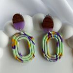 "Ariana II" - kolczyki z gliny polimerowej. - w pastelowych kolorach