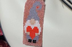 Skrzat Krasnal na Walentynki - Brelok zawieszka do kluczy torebki