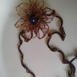 Naszyjnik"Sen" z czystej miedzi z kwiatkiem - Bardzo oryginalny naszyjnik