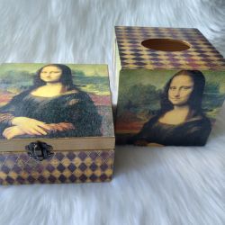 komplet: szkatułka i chustecznik (Mona Lisa)