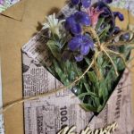 Kartka urodzinowa kwiaty w kopercie - b