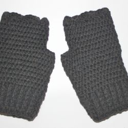 Mitenki rękawiczki bez palców czarne