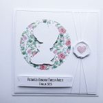 Kartka komunijna dla dziewczynki z różyczkami - Kartka komunijna handmade dla dziewczynki