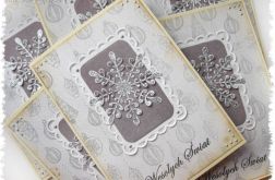 Kartka świąteczna ze snieżynką